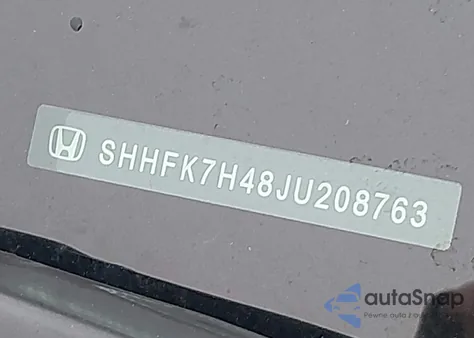 2018 Honda Civic Sport z USA, uszkodzony, nr VIN SHHFK7H48JU208763